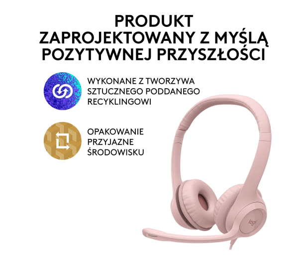 Logitech H390 różowy - 1110326 - zdjęcie 12